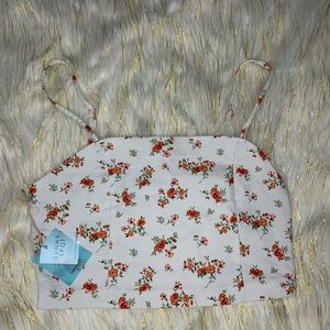 Forever 21- cream floral tank top